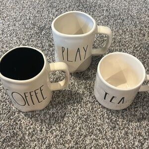 Rae Dunn lot Of 3 Coffee /Tea Mugs. All
New